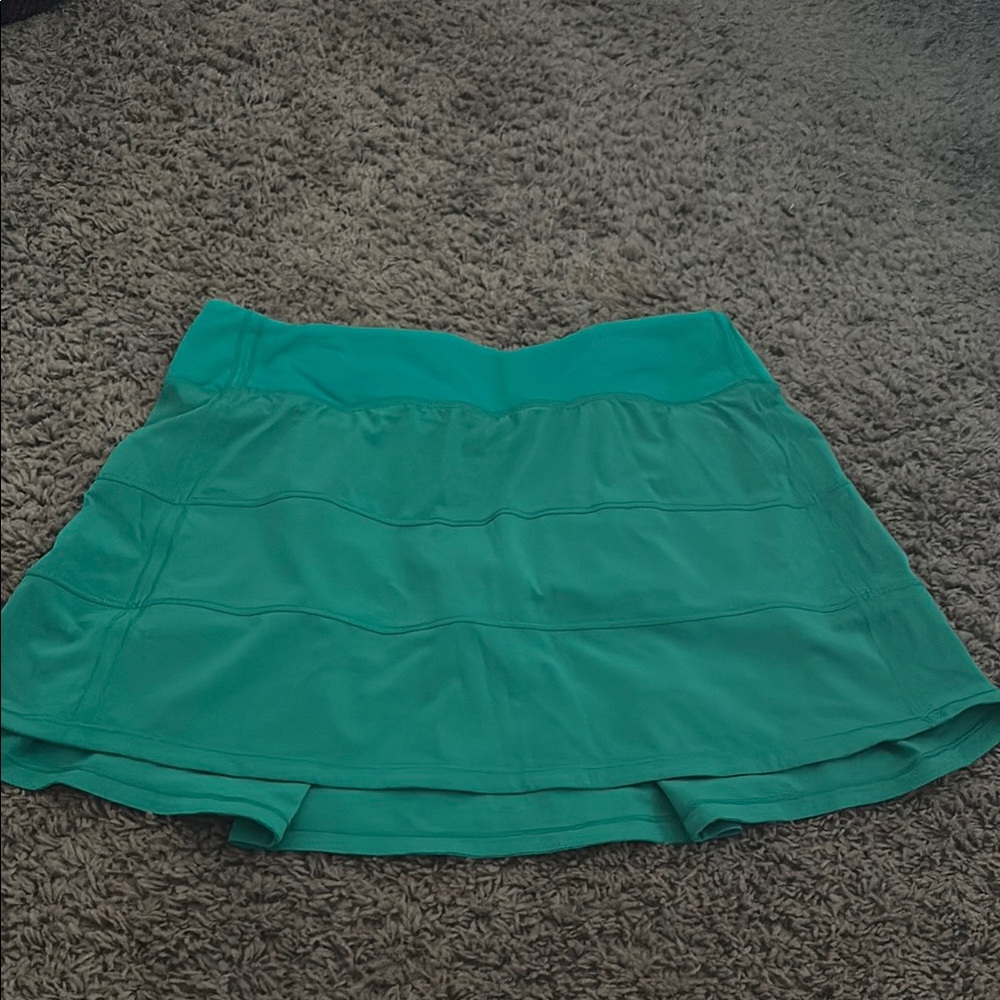 Lululemon Athletica Green Skater Mini Skirt